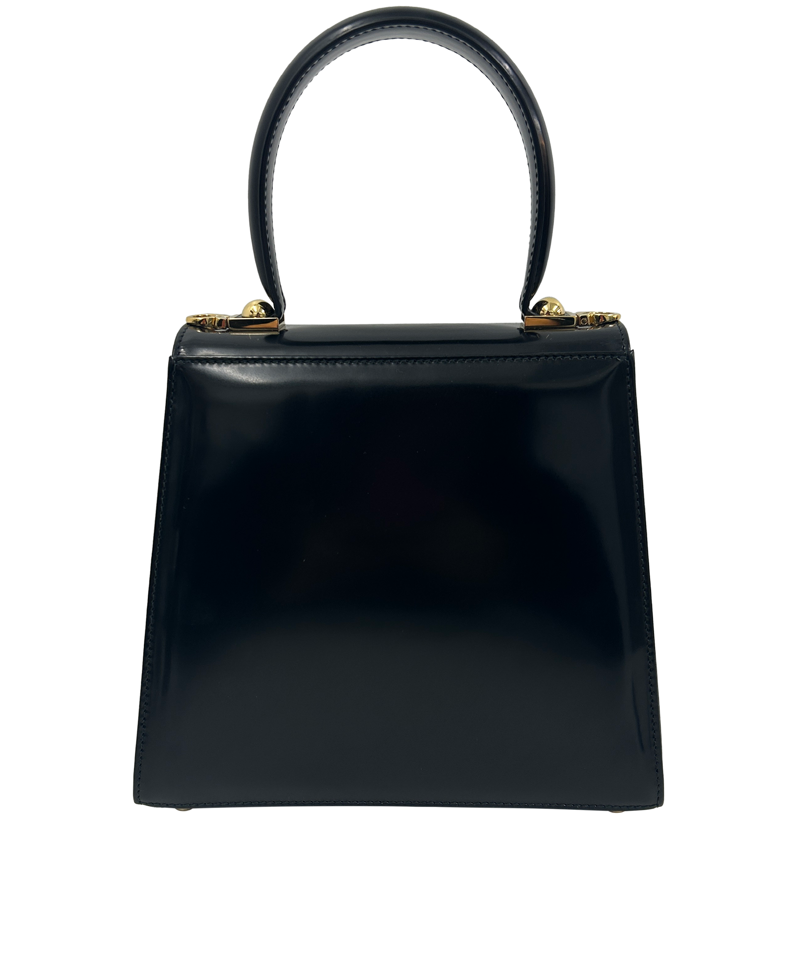 Iconic Top Handle, 790&euro;, Bolso, Negro, Animal - Piel, Vista trasera